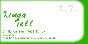 kinga tell business card